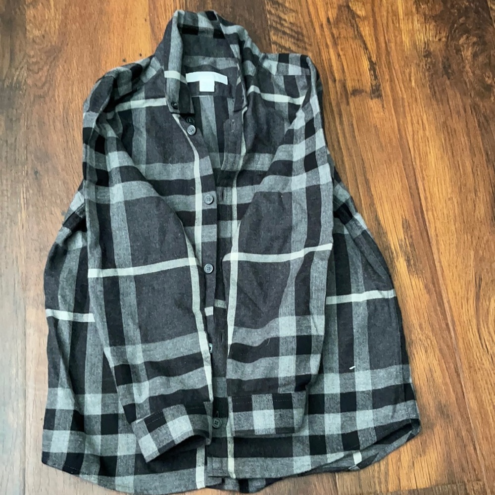 Authentic Burberry plaid shirt black worn once